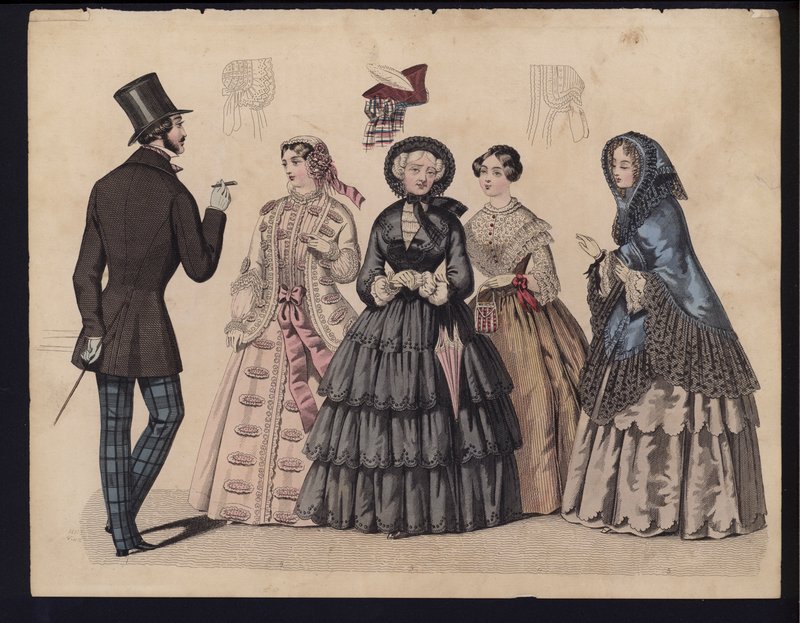 Planche de mode allemande, milieu du 19e siècle - German School