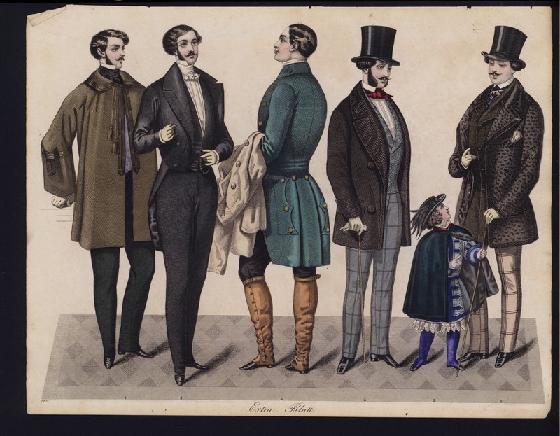 Planche de mode allemande, milieu du XIXe siècle - German School