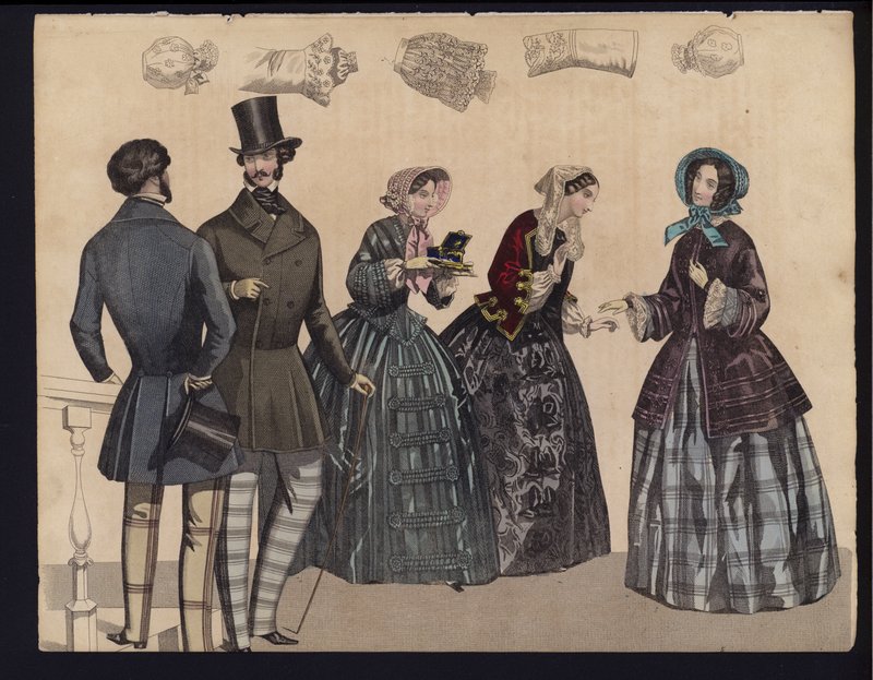 Planche de mode allemande, milieu du XIXe siècle - German School