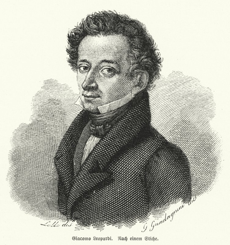 Giacomo Leopardi, philosophe, poète et philologue italien - German School