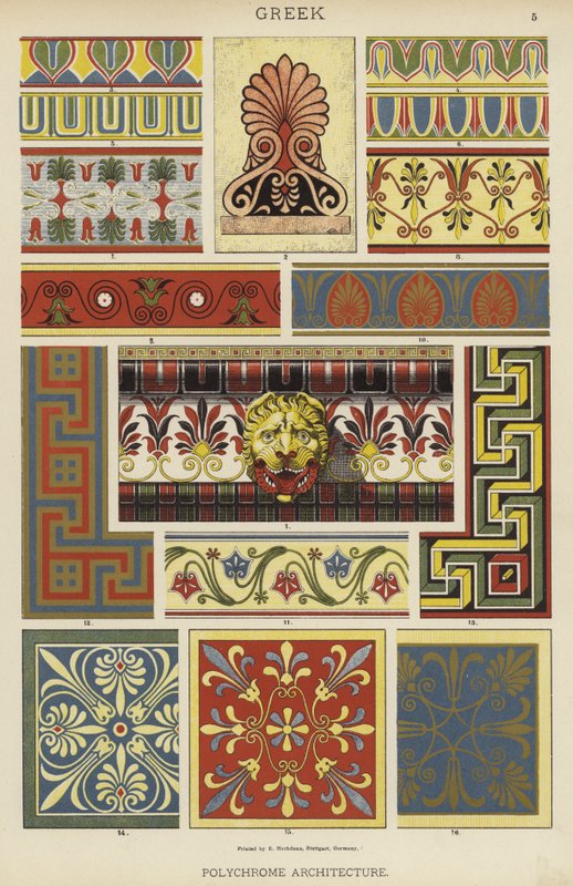 Grec, Architecture polychrome - German School