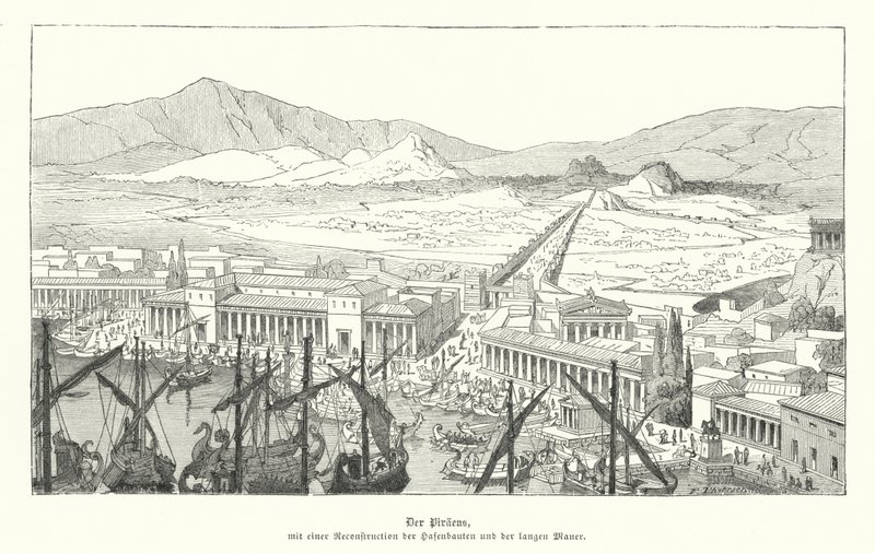 Port du Pirée, Grèce antique - German School