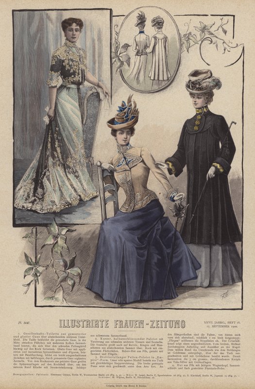 Illustration pour Illustrirte Frauen-Zeitung - German School