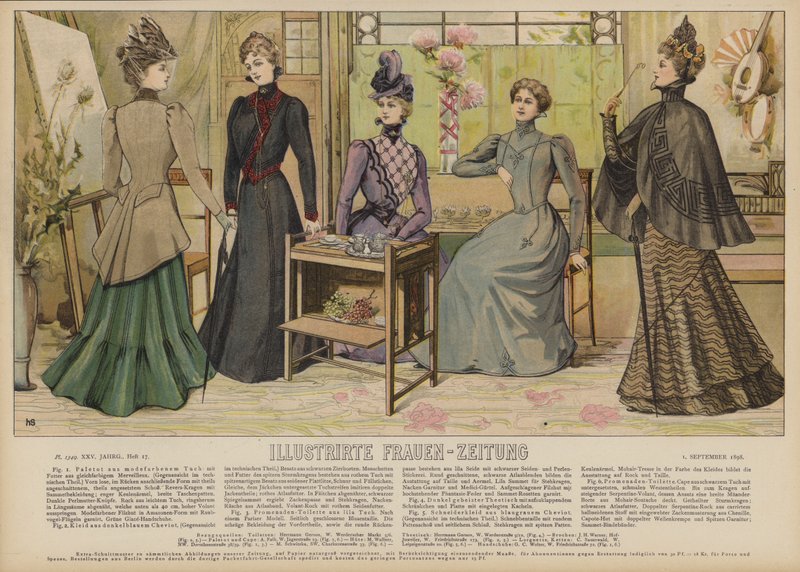 Illustration pour Illustrirte Frauen-Zeitung - German School