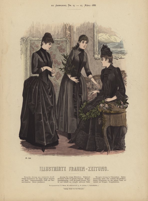 Illustration pour Illustrirte Frauen-Zeitung - German School