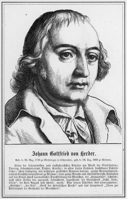 Johann Gottfried von Herder (gravure) - German School