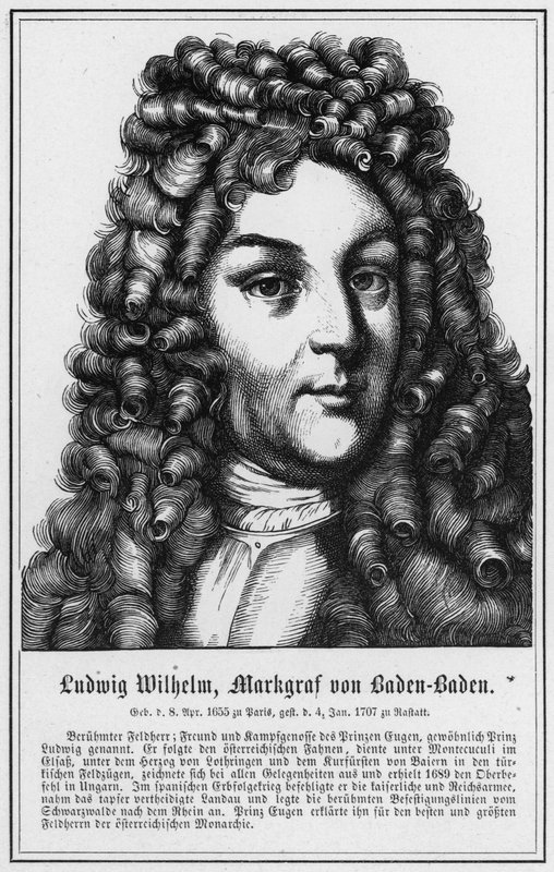 Ludwig Wilhelm, margrave de Baden-Baden (gravure) - German School