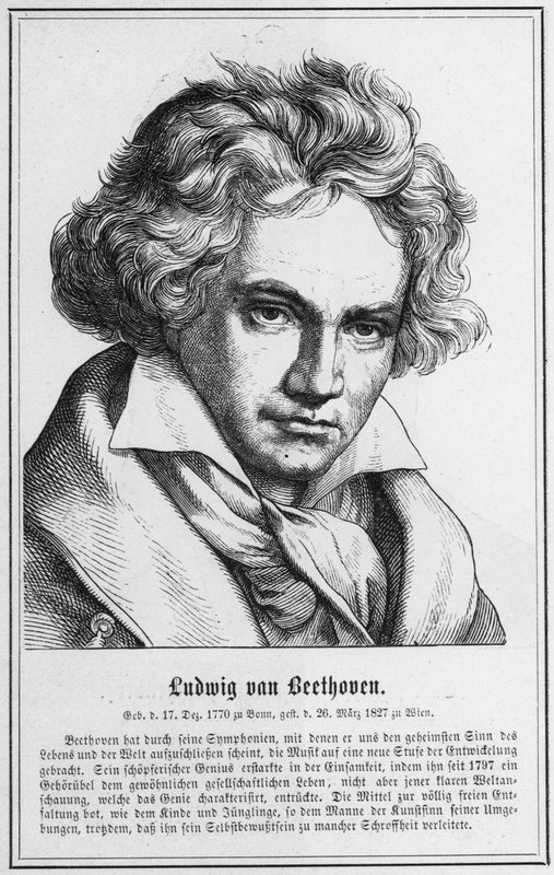 Ludwig van Beethoven (gravure) - German School