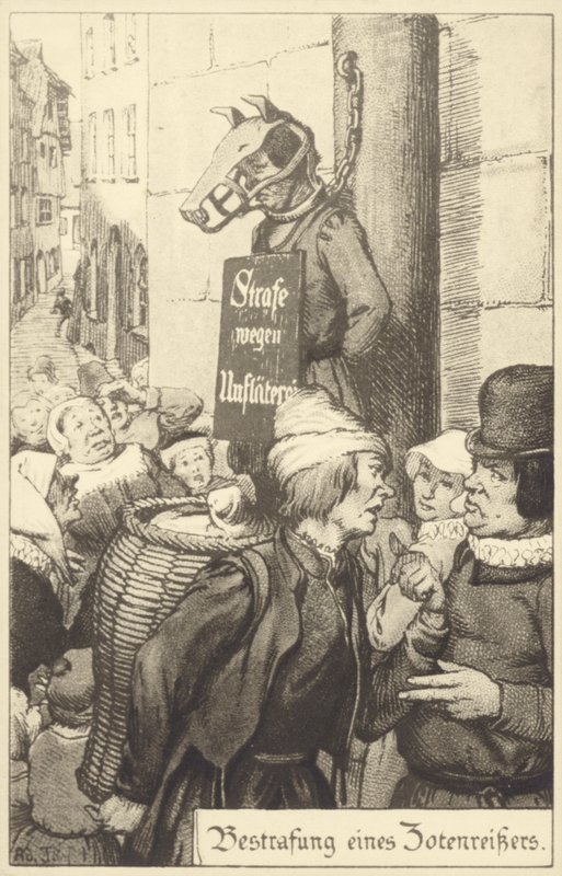 Punition médiévale pour obscénité - German School