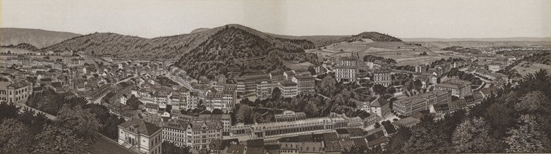 Panorama de Karlsbad (lithographie) - German School