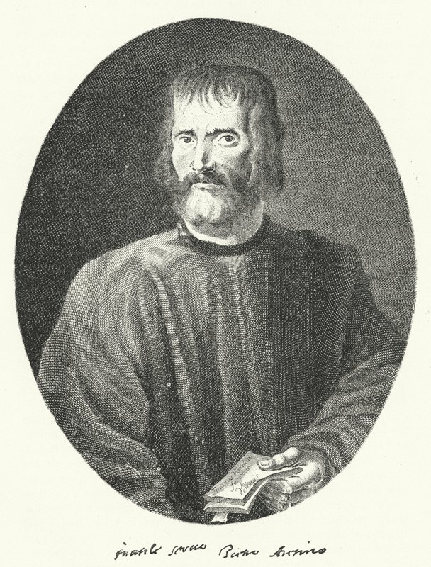 Pietro Aretino, poète et écrivain italien (gravure) - German School