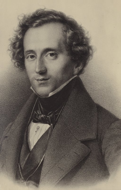 Portrait de Felix Mendelssohn - German School
