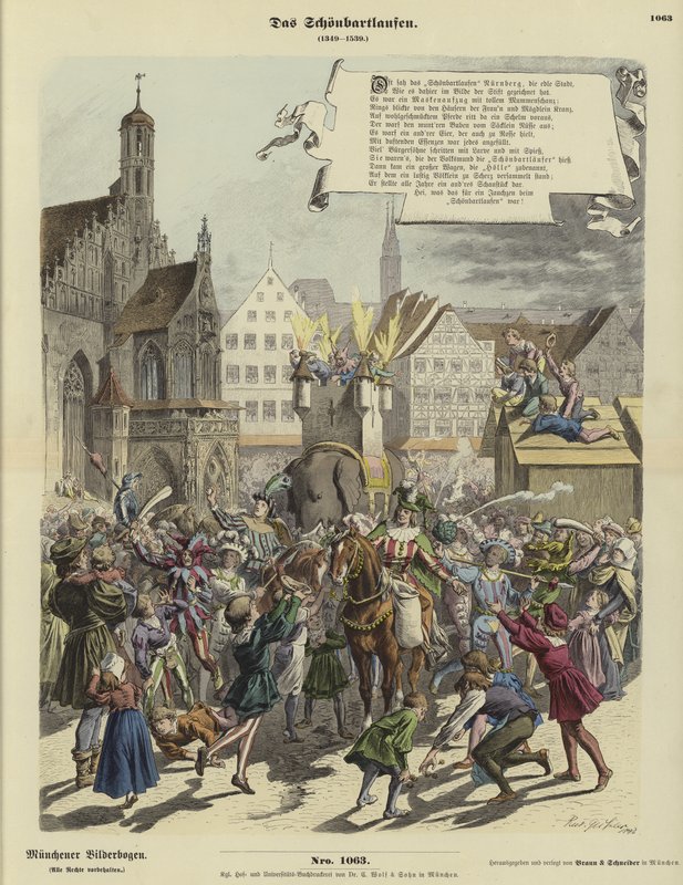 Procession du Schoenbartlaufen, Nuremberg, Allemagne, 1349-1539 - German School