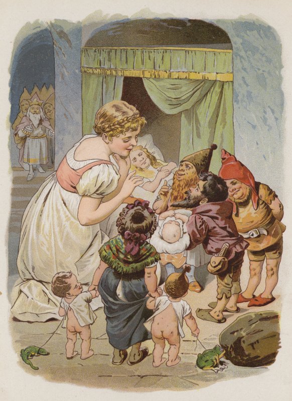 Les Lutins et le Cordonnier (chromolithographie) - German School