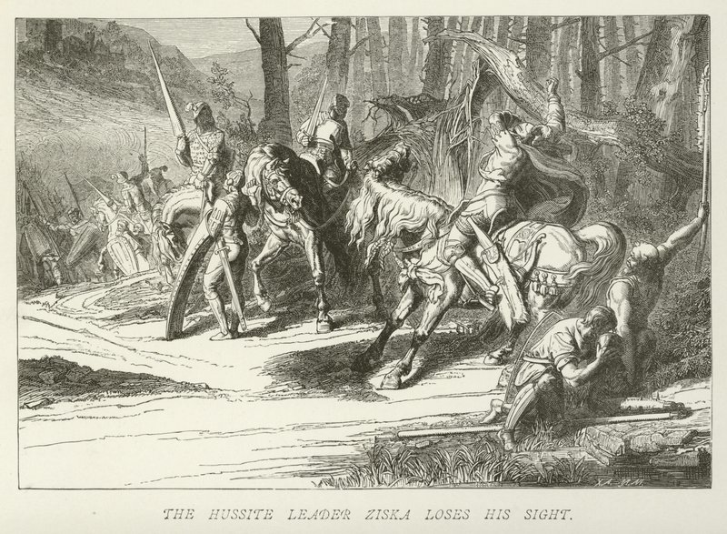 Le chef hussite Ziska perd la vue - German School
