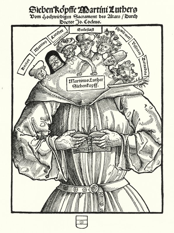 Les Sept Têtes de Martin Luther - German School