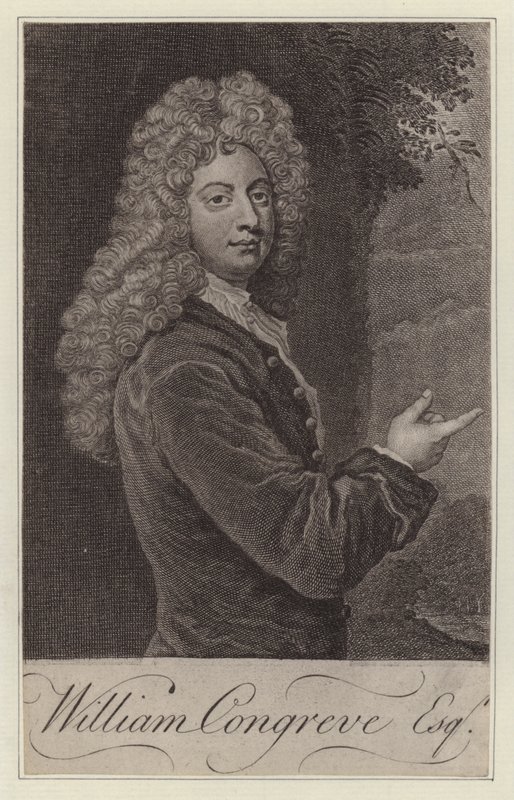 William Congreve, dramaturge anglais (gravure) - Godfrey (after) Kneller