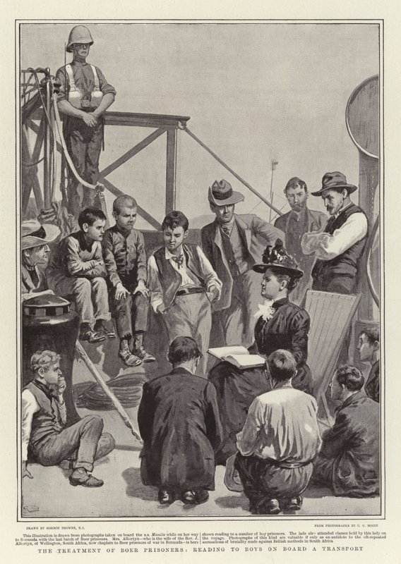 Le Traitement des Prisonniers Boers, Lecture aux Garçons à Bord d