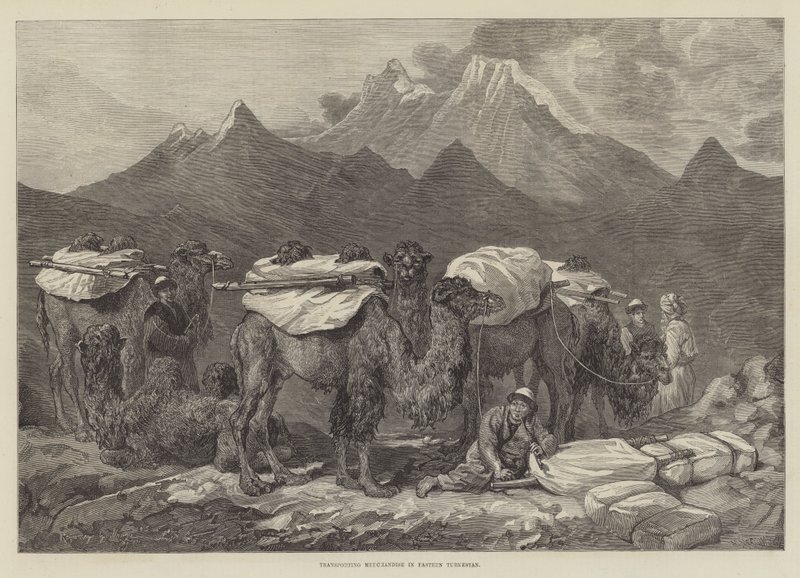 Transport de marchandises au Turkestan oriental - Guillaume Regamey