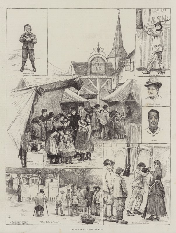 Croquis à une Fête de Village - Gunning King