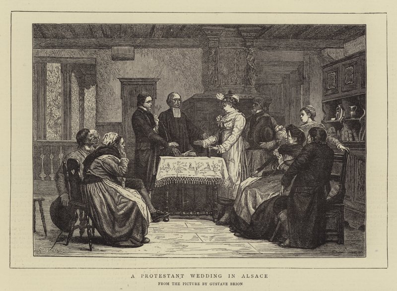 Un mariage protestant en Alsace - Gustave Brion