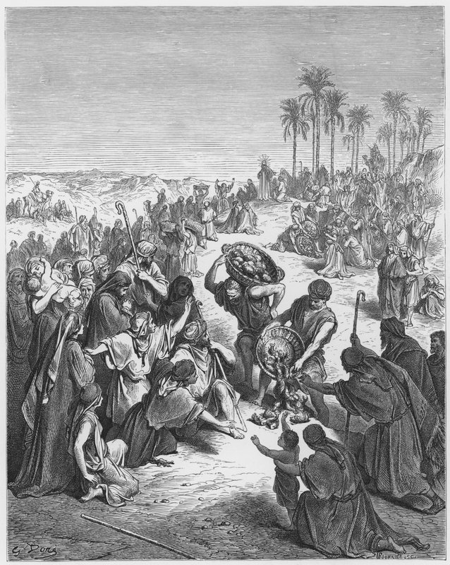Le Christ nourrissant la multitude - Gustave Dore