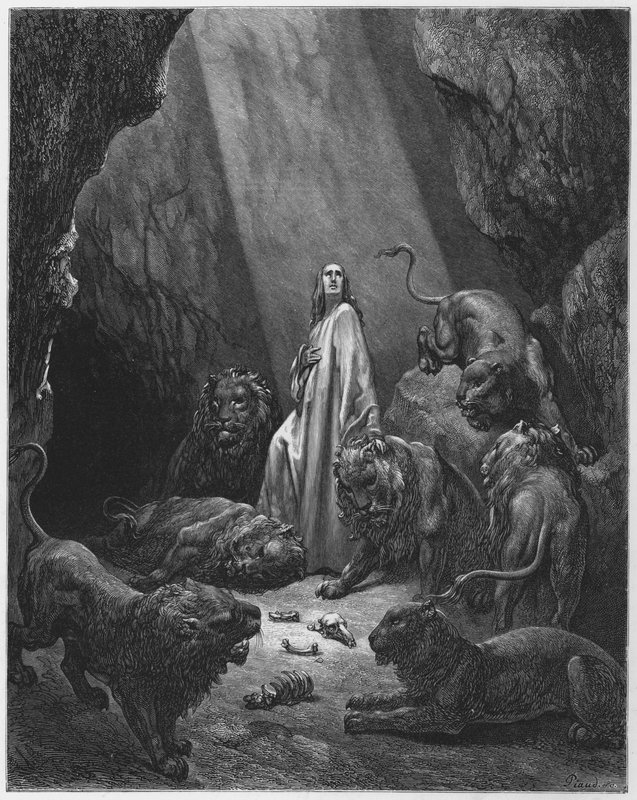Daniel dans la fosse aux lions - Gustave Dore