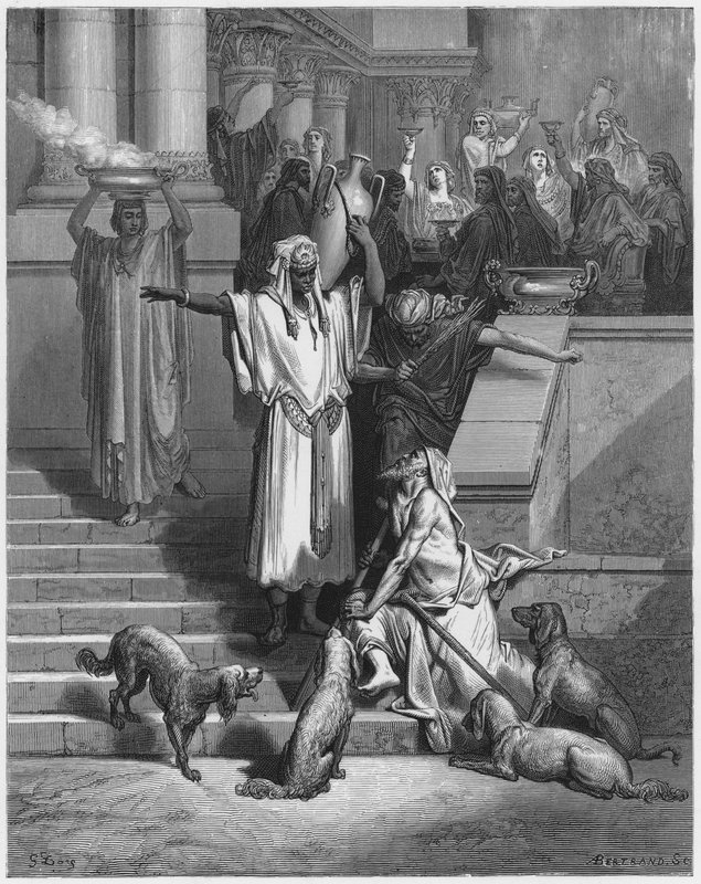 Lazare à la porte du riche - Gustave Dore