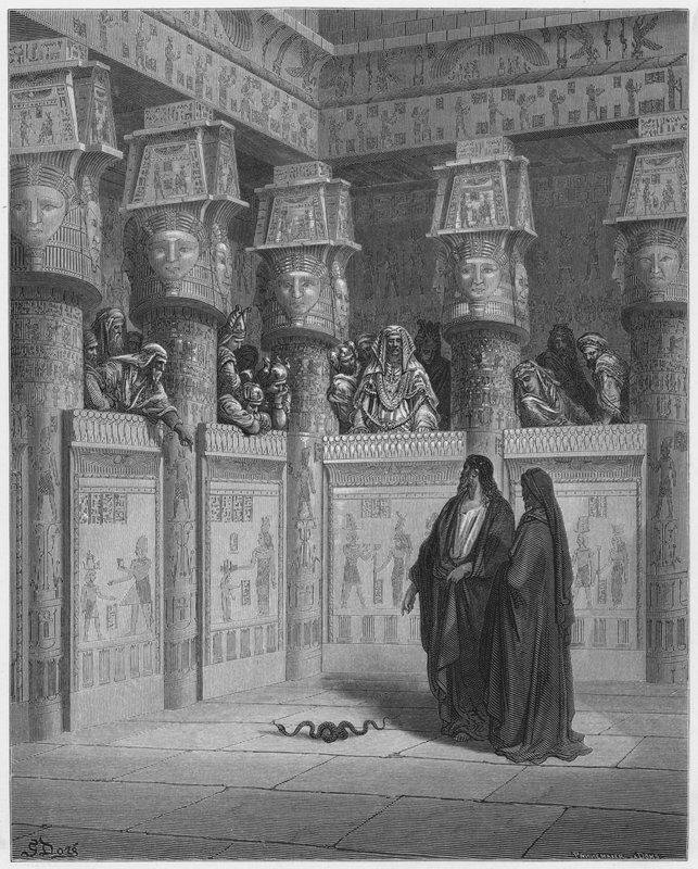 Moïse et Aaron devant Pharaon - Gustave Dore
