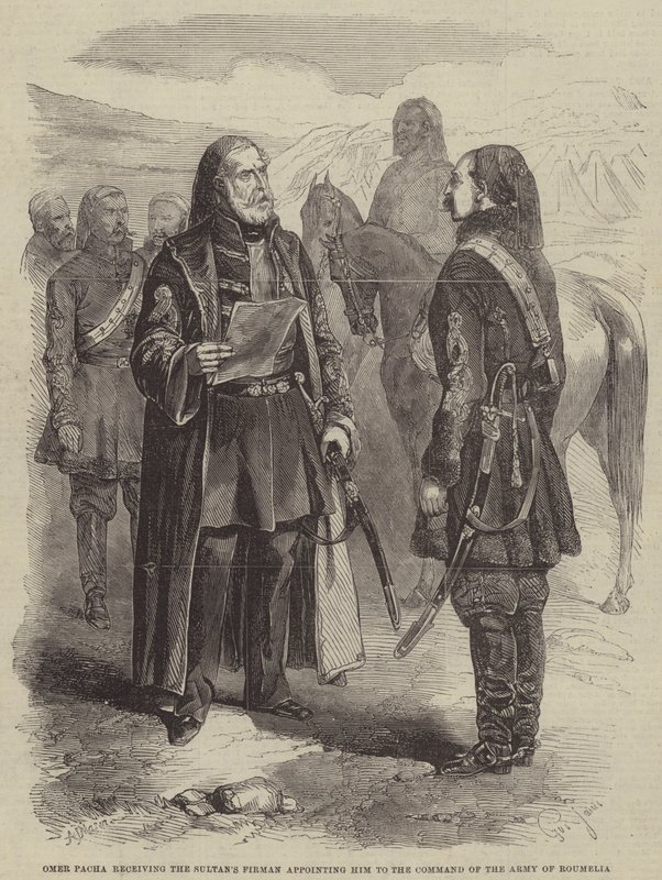 Omer Pacha recevant le Firman du Sultan le nommant au Commandement de l