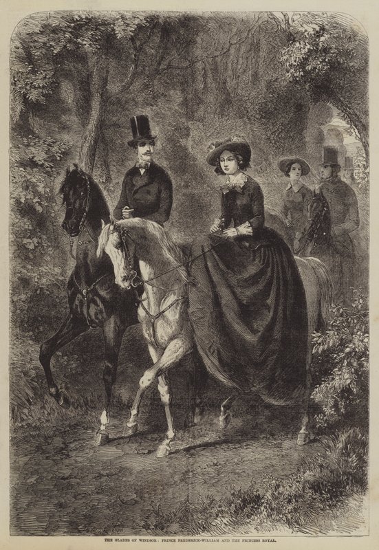 Les clairières de Windsor, prince Frederick-William et la princesse royale - Gustave Janet