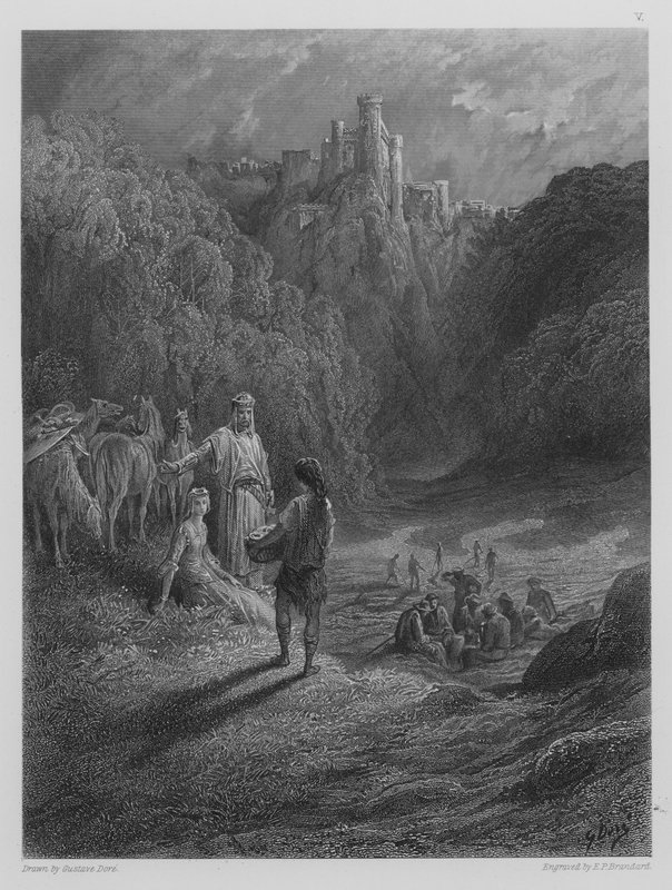 Geraint et Enid dans le pré - Gustave after Dore