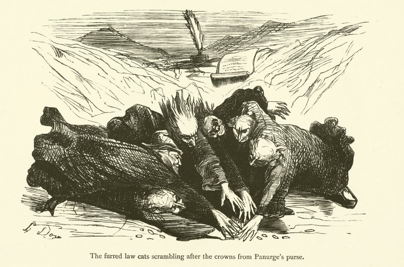 Illustration pour les œuvres de Rabelais - Gustave after Dore