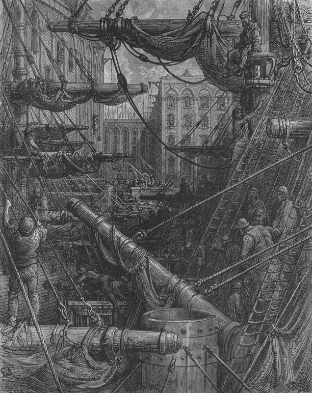 Intérieur des Docks - Gustave after Dore