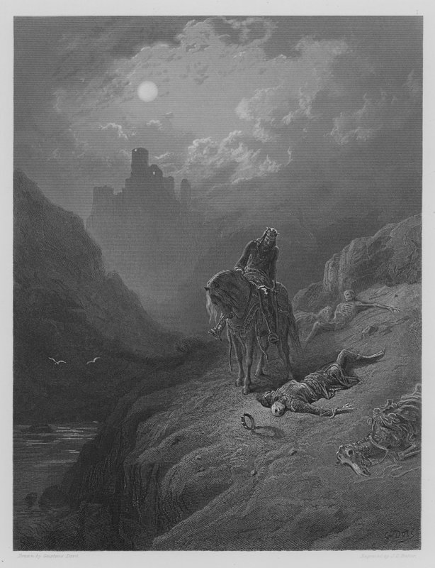 Le roi Arthur découvrant les squelettes des frères - Gustave after Dore