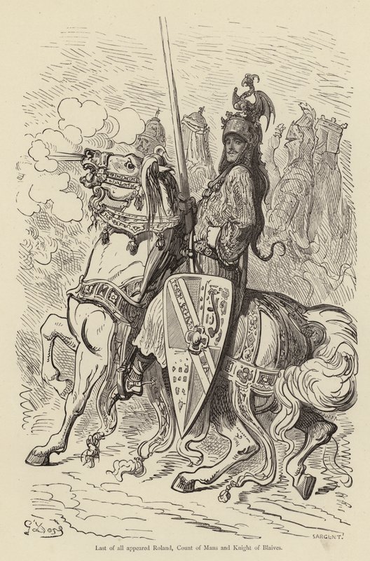 Enfin apparut Roland, Comte de Mans et Chevalier de Blaives - Gustave after Dore