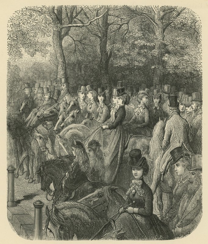 Rotten Row, Hyde Park, Londres - Gustave Dore