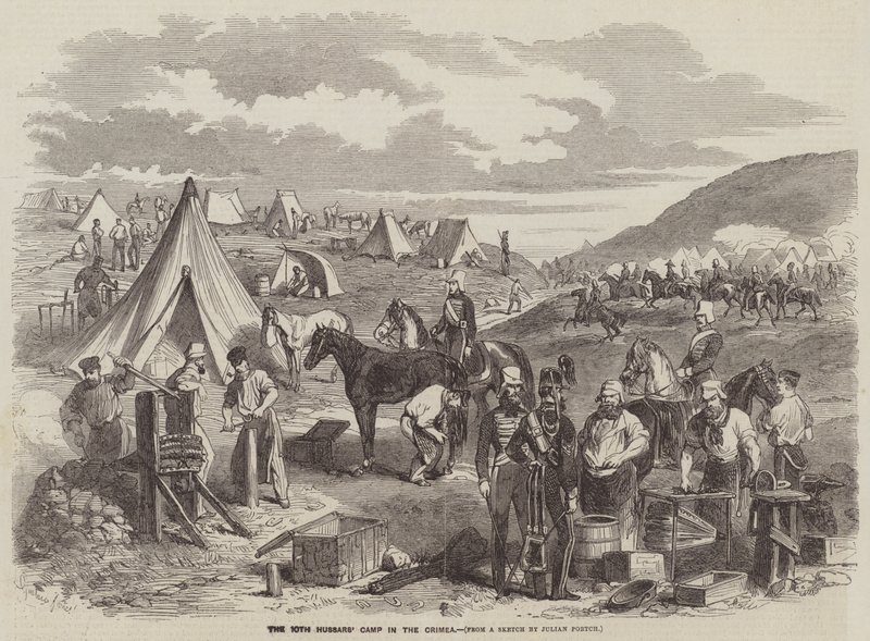 Le camp des 10e hussards en Crimée - Gustave Janet