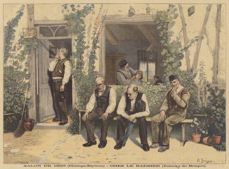 Chez le barbier - H. Brispot