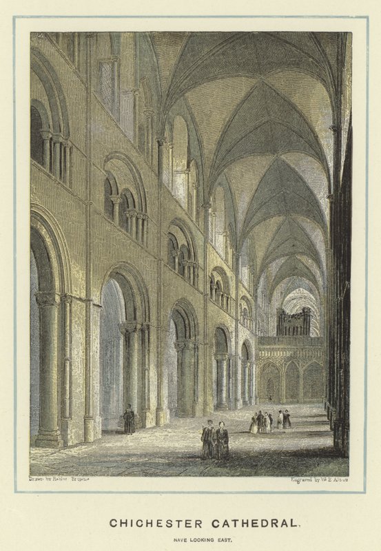Cathédrale de Chichester, nef regardant vers l