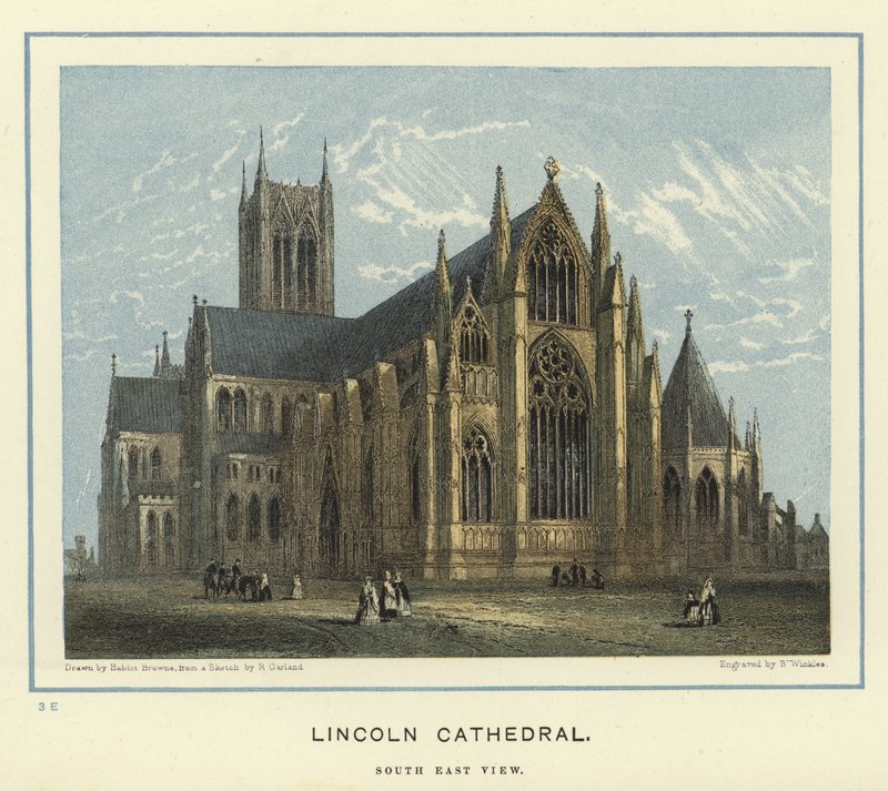 Cathédrale de Lincoln, vue sud-est - Hablot Knight Browne