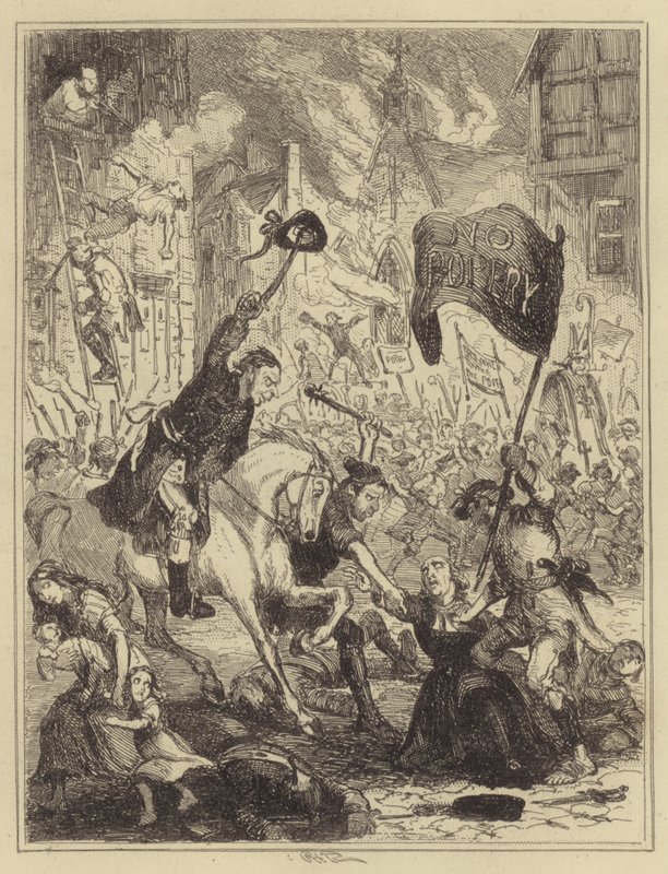 Les émeutes de Londres - Hablot Knight Browne