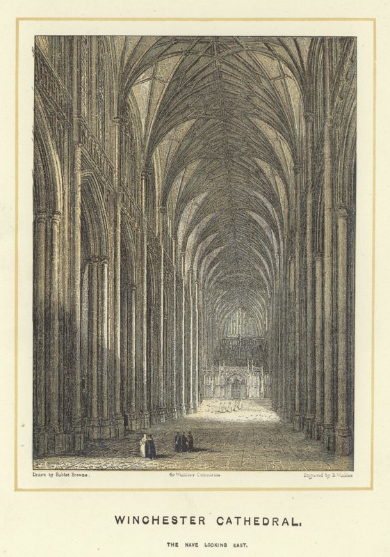 Cathédrale de Winchester, la nef regardant vers l