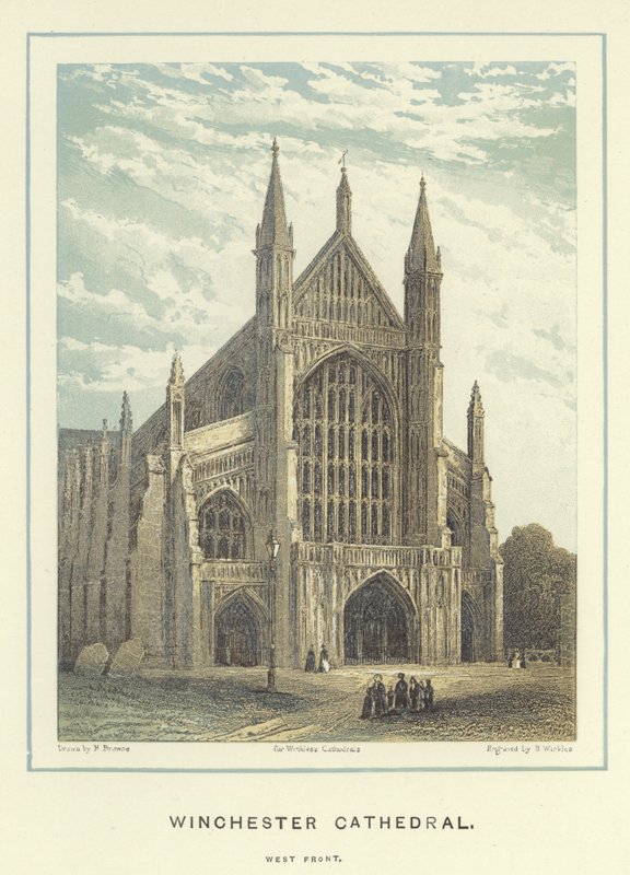 Cathédrale de Winchester, façade ouest - Hablot Knight Browne
