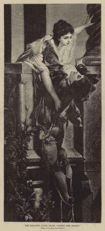 La scène du balcon de Roméo et Juliette - Hans Makart