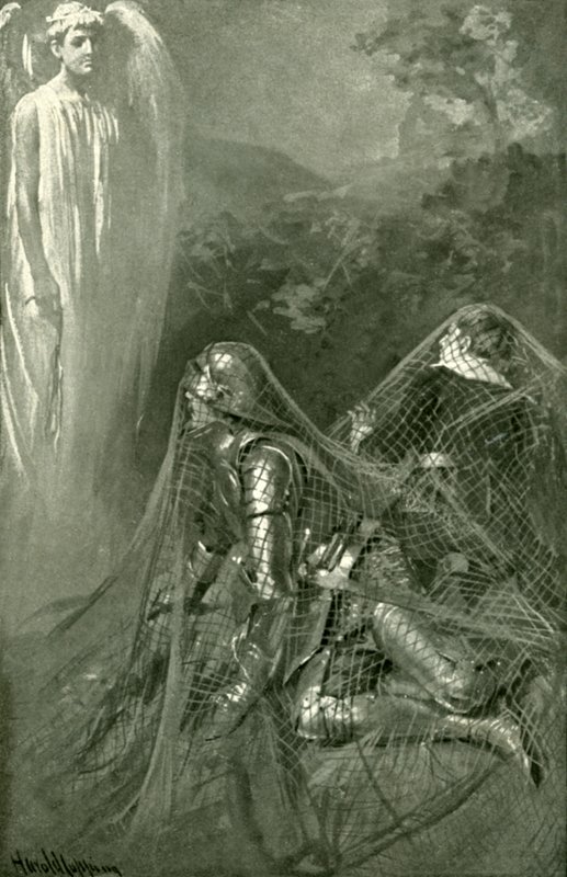 Enchevêtré dans le filet - Harold Copping