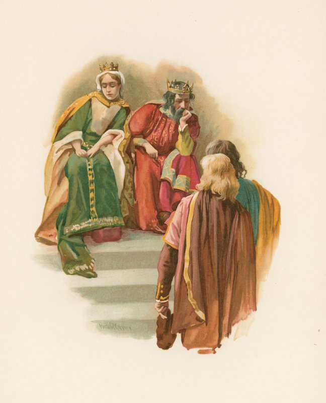 Le Roi et la Reine avec Hamlet - Harold Copping