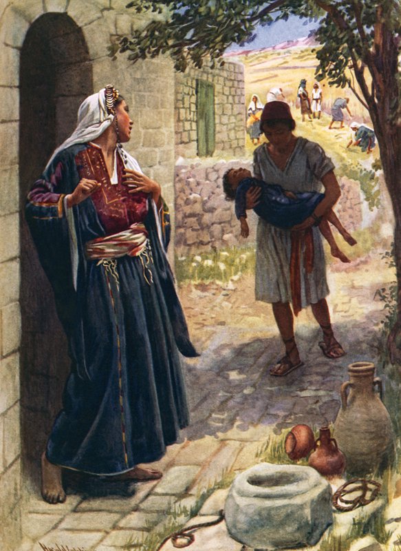La femme sunamite - Harold Copping
