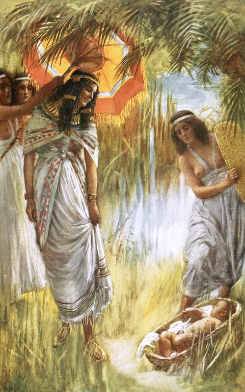 La découverte de Moïse - Harold Copping