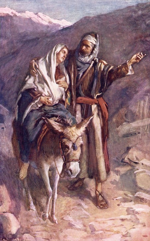 La fuite en Égypte - Harold Copping